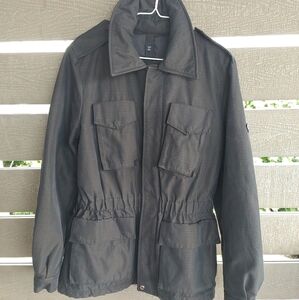 Post Card Italy‎ Unisex Black Brown plaid Jacket 8
